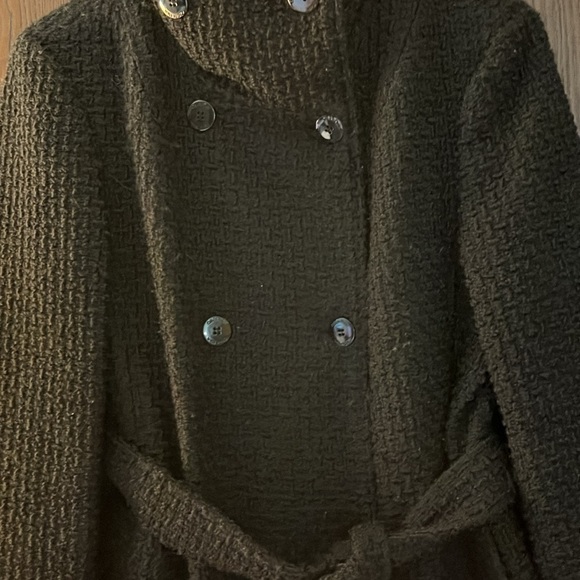 Calvin Klein black double breasted wool blend heavyweight coat. Size MP - Picture 3 of 10